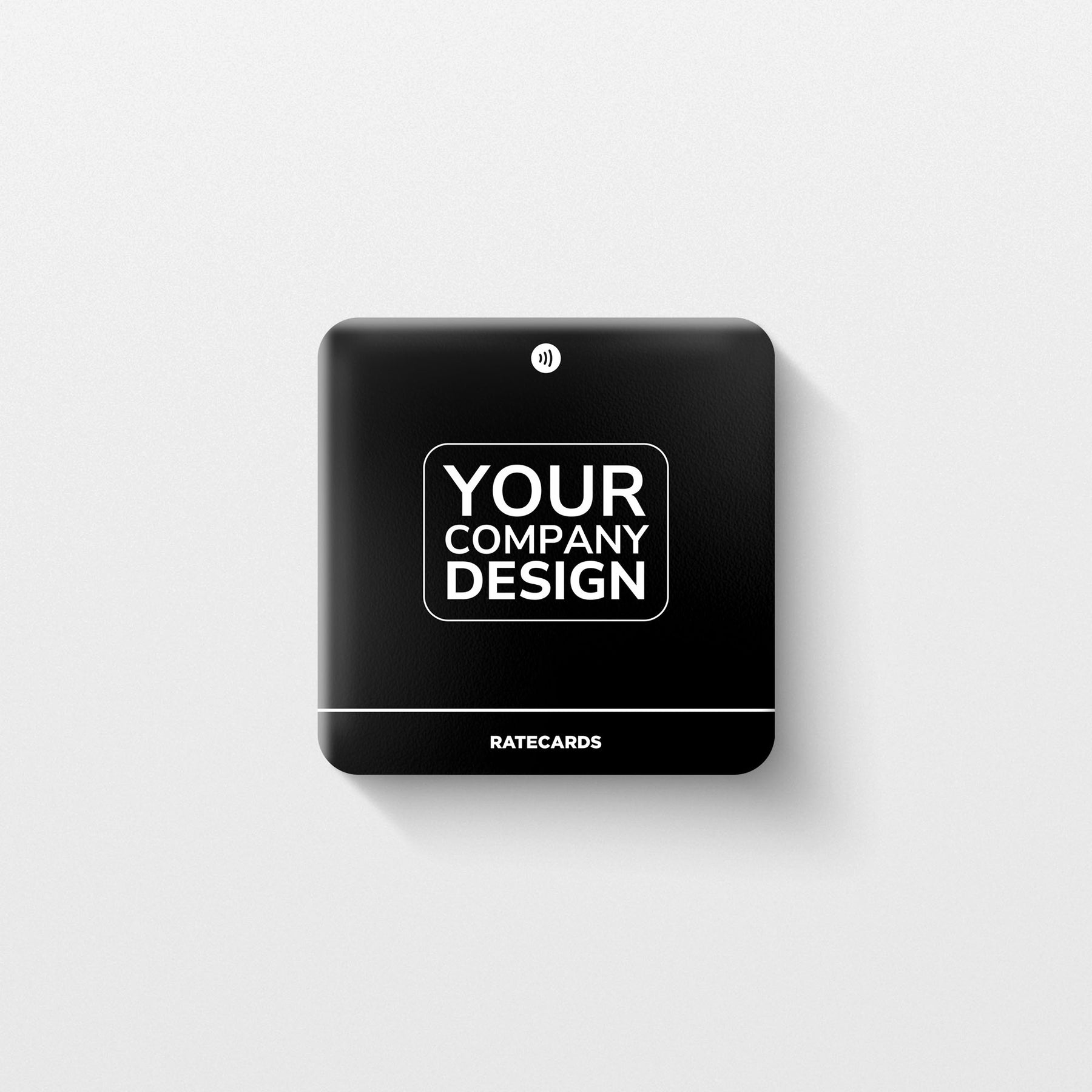 RATECARDS VIP Customized Sticker – custom-branded NFC tap-to-review sticker, QR code backup