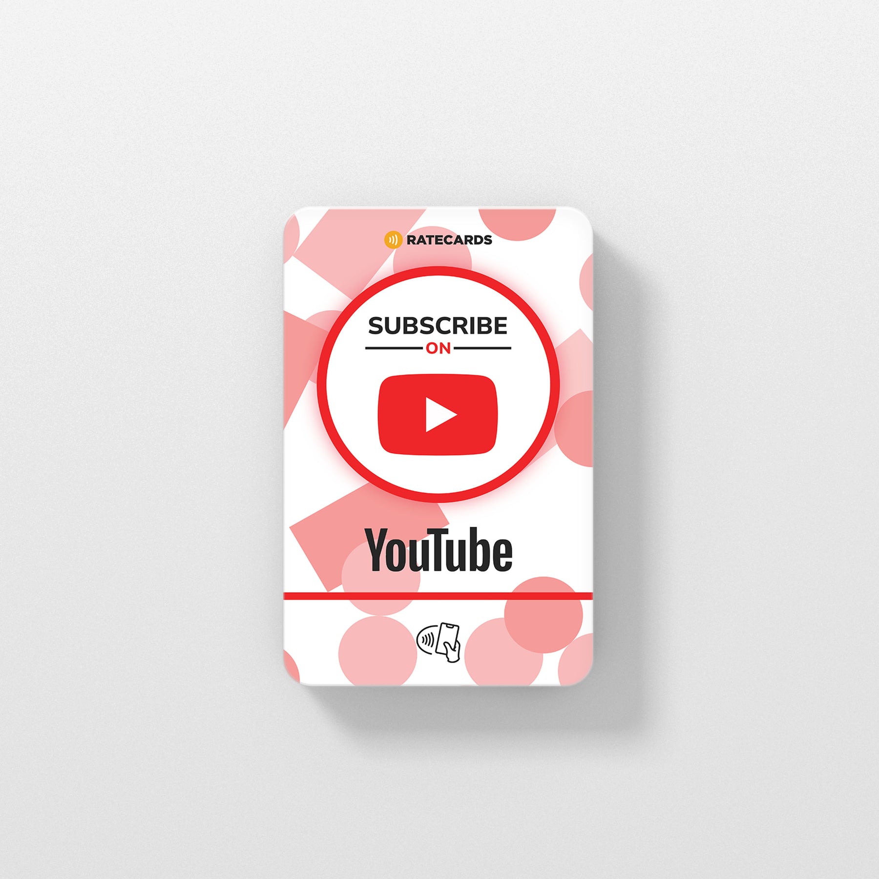 RATECARDS YouTube card – tap to subscribe to your YouTube channel