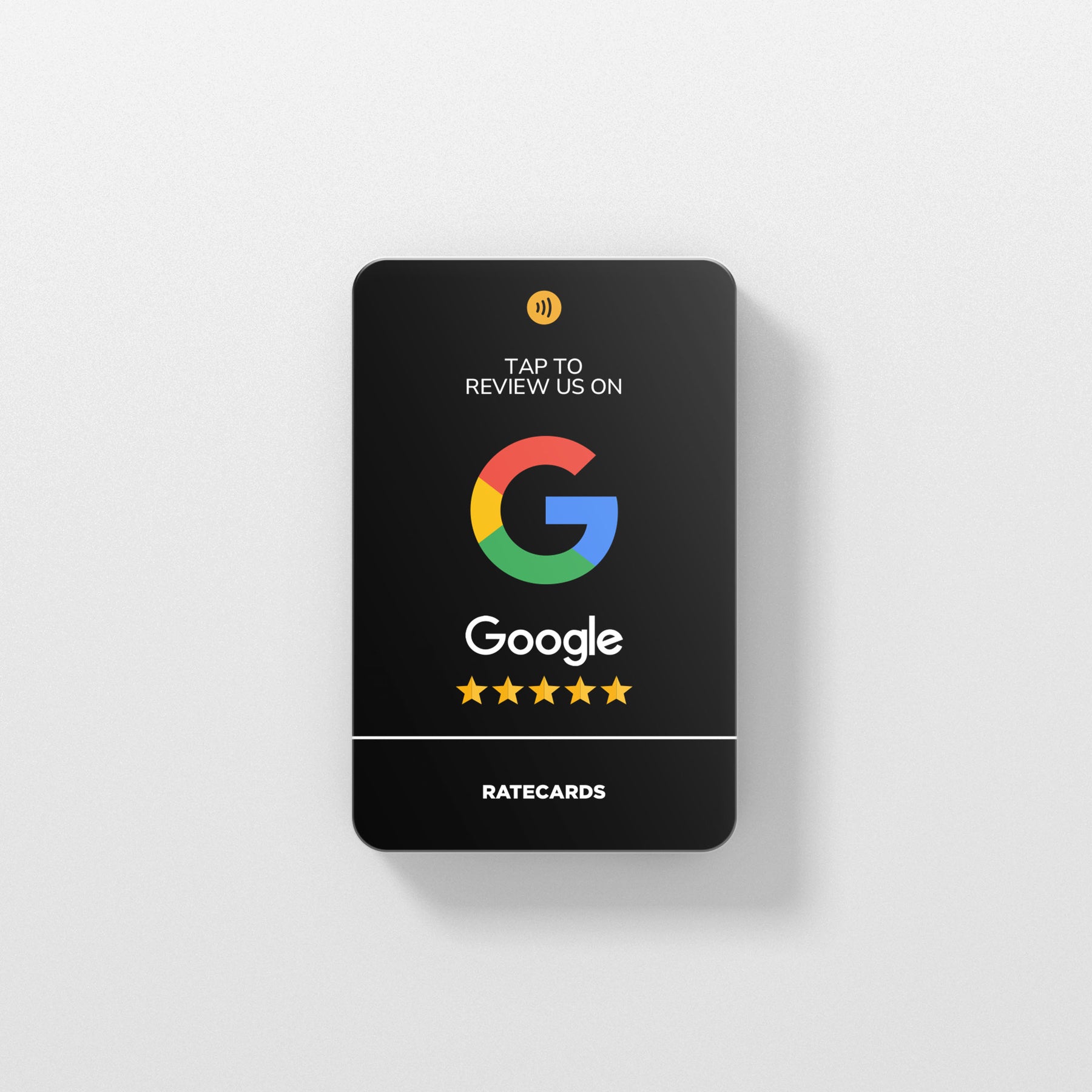 RATECARDS Google review card Premium Black – matte black NFC tap-to-review card