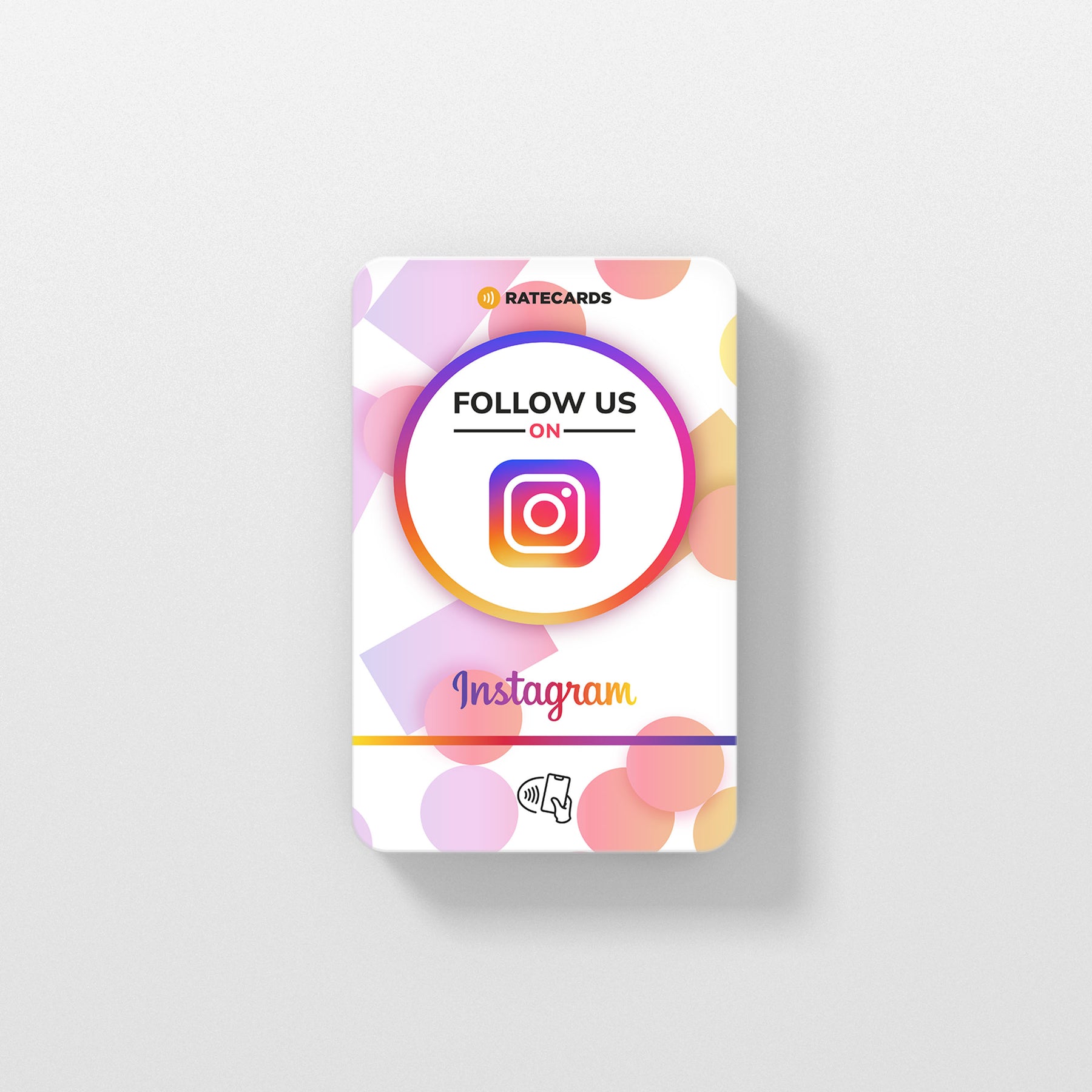 RATECARDS Instagram card – tap-to-follow NFC card for Instagram