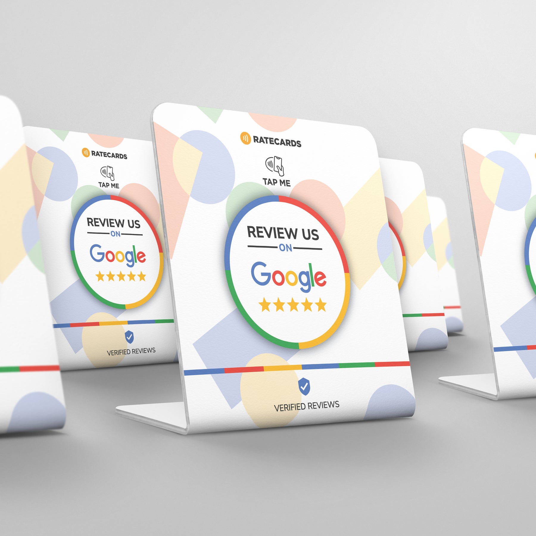 RATECARDS countertop Google review stand