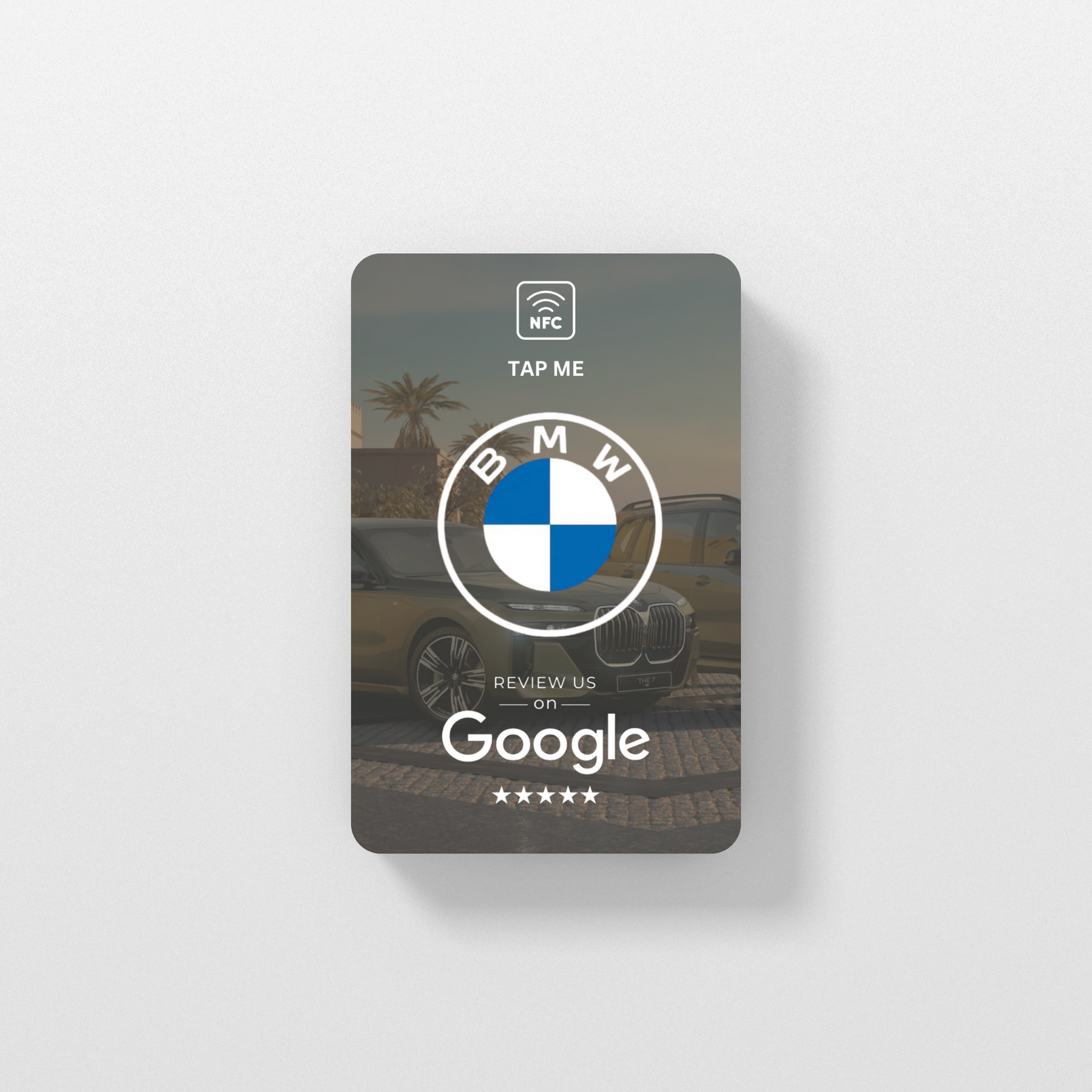 RATECARDS VIP Customized Design – custom-branded NFC tap-to-review card pre-programmed to your Google profile, QR code backup