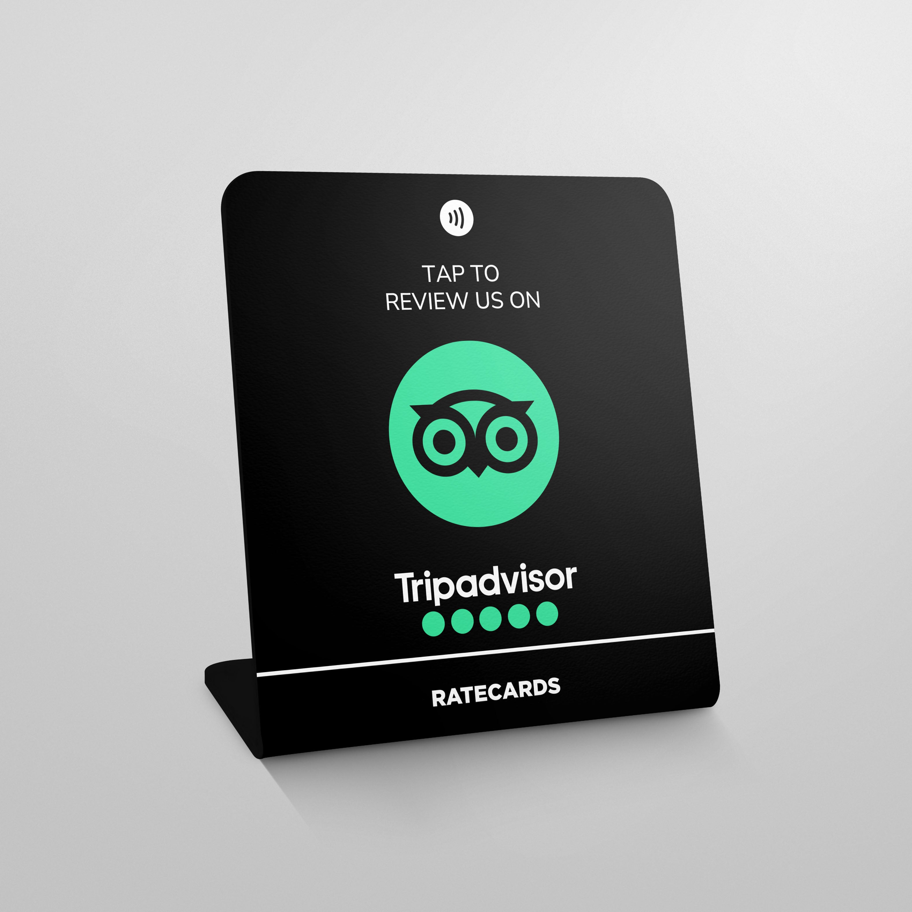 RATECARDS™ - Tripadvisor Review Stand Premium Black